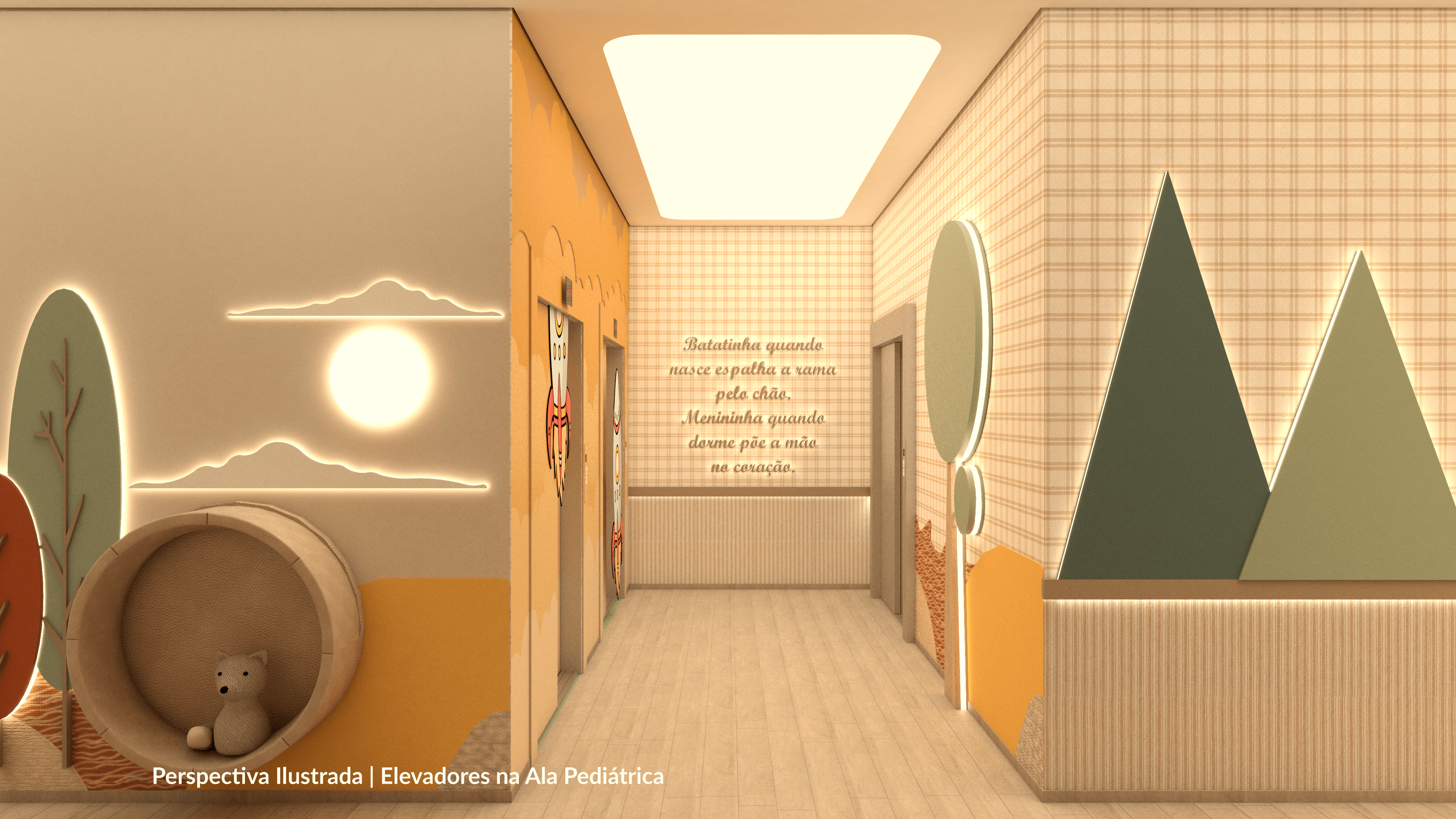 Elevadores da Ala Pediatrica Perspectiva Ilustrada 01