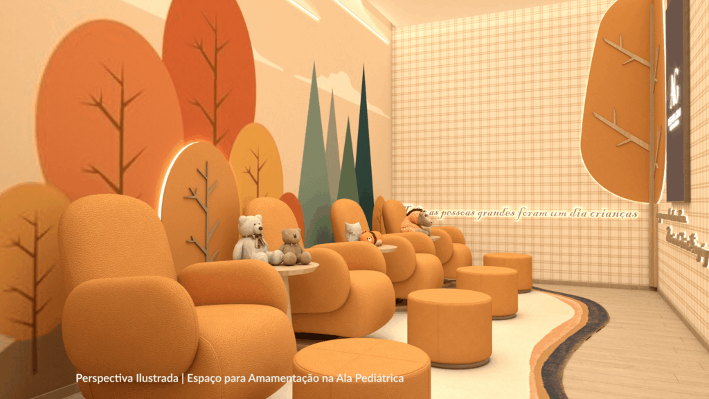 Espaco para Amamentacao da Ala Pediatrica Perspectiva Ilustrada 01