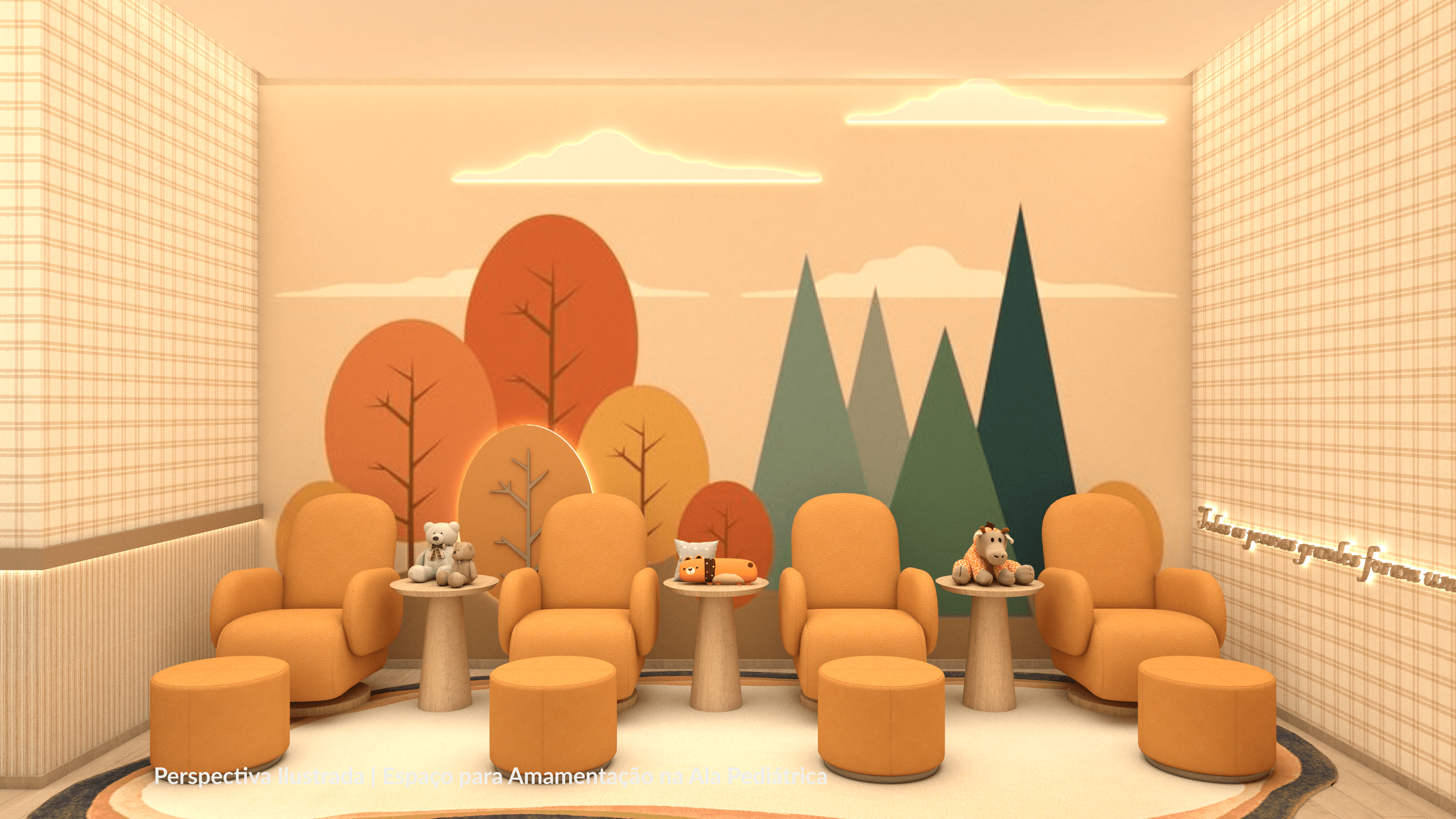 Espaco para Amamentacao da Ala Pediatrica Perspectiva Ilustrada 02