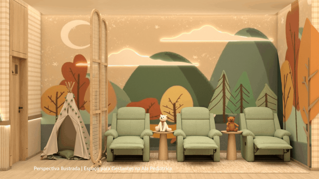 Espaco para Gestantes da Ala Pediatrica Perspectiva Ilustrada 01