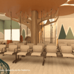 Recepcao da Ala Pediatrica - Perspectiva Ilustrada 01